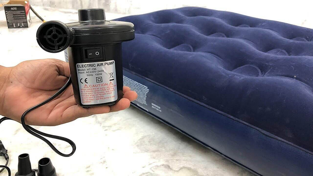 portable air pump for inflating air mattress