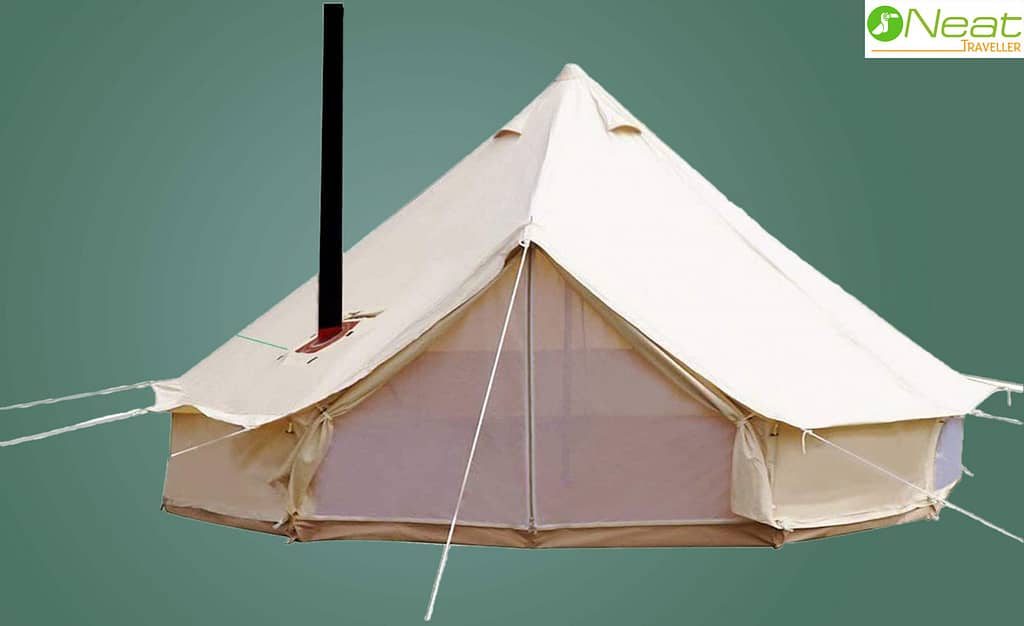 UNISTRENGH 4 Season Large Waterproof Cotton Canvas Bell Tent 